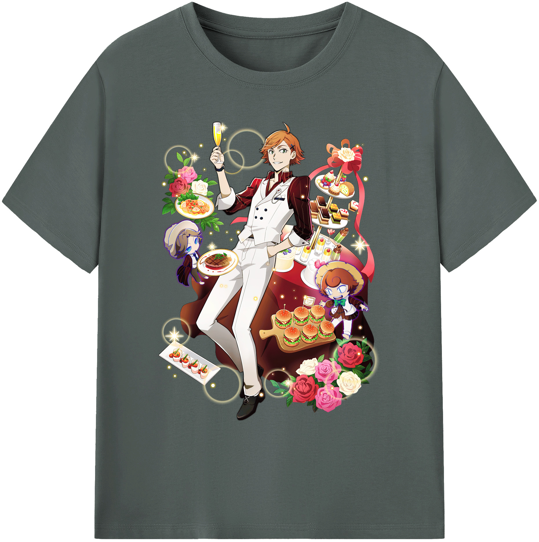 （画像用） 文豪ストレイドッグス Bungo Stray Dogs 綿100％ メンズ半袖Tシャツ｜肌触りやわらか＆通気性
